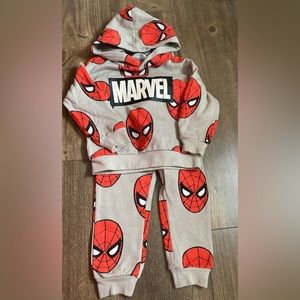 Toddler Spider-Man Sweatpants and sweater Set NWOT